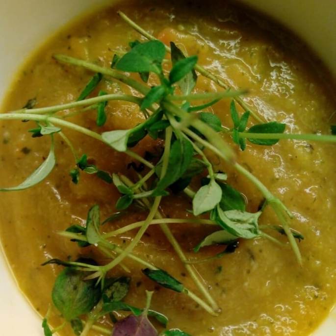 Self-made vegetable soup